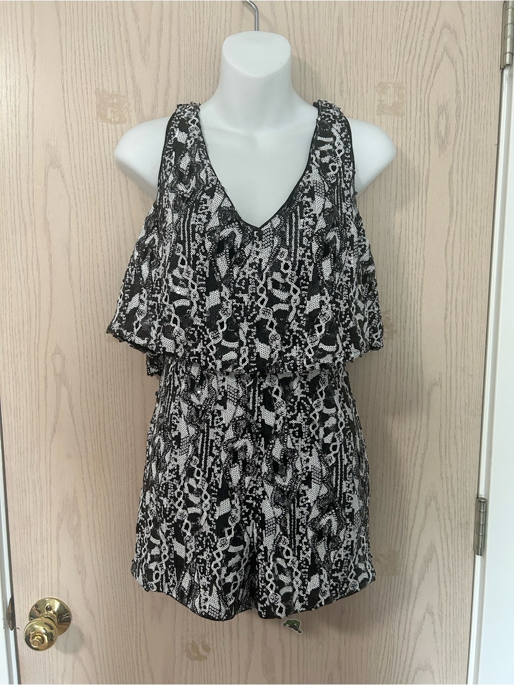 BEBE EMBELLISHED VNK ROMPER